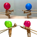 Miniatyrbilde 7 av 10: Ballong Bamboo Man Battle Wooden Bots Battle Game 5mm-50xBalloon