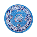 Pikkukuva 1 / 10: Nukkekodin matto miniatyyri kudontamatto SININEN PYÖREÄ blue round-round
