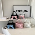 Miniatyrbillede 6 af 10: Sweet Style Bowknot Taske Top-Handle Tasker SORT-BLÅ SORT-BLÅ