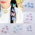 Miniatyrbillede 5 af 8: Mesh Butterfly Hårclips Dobbeltlags Butterfly Side Clip 7 7 7
