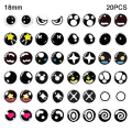 Miniatyrbilde 1 av 10: 20 stk/10 par Eyes Crafts Eyes Puppet Crystal Eyes 18MMSTYLE 18mmStyle random