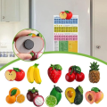 Pikkukuva 10 / 10: Simulaatio Fruit Jääkaappi Tarrat Hedelmät Jääkaappimagneetit Pineapple