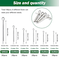Miniatyrbillede 2 af 5: 160 stk Split Pin Stål Split Pin Fastener Clips