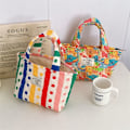 Miniatyrbillede 5 af 10: Flower Handbag Tote Bag C C C