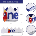 Miniatyrbillede 2 af 10: 1. fødselsdag Crown Space Tema Fødselsdagshat STIL 3 STIL 3 style 3