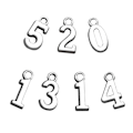 Miniatyrbillede 8 af 10: 10 stk Numbers Pendant Charms Arabiske Tal Pendants 3 3 3