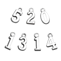 Miniatyrbillede 8 af 10: 10 stk Numbers Pendant Charms Arabiske Tal Pendants 4 4 4