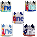 Miniatyrbillede 10 af 10: 1. fødselsdag Crown Space Tema Fødselsdagshat STYLE 2 STYLE 2 style 2