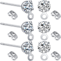 Miniatyrbillede 1 af 4: Øreringstolper Cubic Zirconia Øreringstolper Øreringstolper