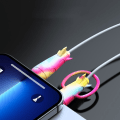 Miniatyrbillede 10 af 10: Kabelbeskytter Oplader Kabelbeskyttelsesdæksel MULTICOLOR USB Multicolor USB to C-USB to C