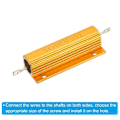 Miniatyrbillede 6 af 6: Aluminiumshusmodstand 100W 50 Ohm 2STK 2STK 2pcs