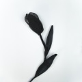 Miniatyrbillede 1 af 8: 5 Stk Stof Stof Blomst Tulipan Tøj Patch SORT black