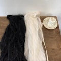 Miniatyrbillede 5 af 7: Lace Layered Gaze Nederdel Kvast Nederdele SORT Black