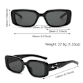 Pikkukuva 2 / 10: Y2k Star Aurinkolasit Punk Aurinkolasit CLEAR GRAY CLEAR GREY Clear Gray