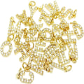 Miniatyrbild 3 av 5: A-Z brevberlocker Cubic Zirconia brevberlocker