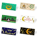 Pikkukuva 9 / 9: 6 kpl Eid Mubarak -kuoria Muslimi Islami Tasku MIX C MIX C