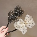 Miniatyrbild 6 av 10: Bowknot Hair Curler Butterfly Hårnål VIT white