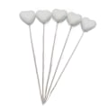 Miniatyrbilde 1 av 7: 5 STK Heart Picks Pinnekake Toppers HVIT 4X22CM WHITE 4X22CM