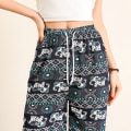 Miniatyrbillede 10 af 10: Bukser med brede ben Elephant Print Pant 04 04 04