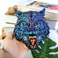 Miniatyrbillede 2 af 4: 3D Ulvehoved Dyreharpiksforme Store dyr Harpiksforme Epoxy