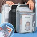 Miniatyrbillede 5 af 10: Mesh lynlås pose taske Transparent fil taske FARVE 1 FARVE 1 Color 1
