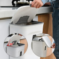 Miniatyrbild 7 av 10: Papperskorg med lock Avfallskärl VIT 7L 7L white 7L-7L