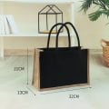 Miniatyrbild 9 av 10: Blank Sack Tote Handväska SVART L L Black L-L