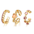 Pikkukuva 2 / 6: 3kpl/ set Epäsäännölliset sydänsormukset Finger Rings GOLDEN golden