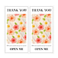 Miniatyrbillede 1 af 9: 50 STK Thank You Stickers Open Me Decals 2 2 2