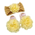 Miniatyrbild 6 av 7: 3st/ Set Pannband Strumpor Set Cap Socks Set GUL yellow