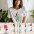 Miniatyrbilde 5 av 10: Broderilapp Brodert klut limt inn 9 9 9