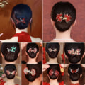 Miniatyrbillede 9 af 10: Rhinestone Flower Hair Clip Hair Bun Maker 3 3 3