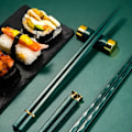 Pikkukuva 6 / 9: Alloy Chopsticks Japanilaisen keittiön syömäpuikot RED Red