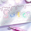 Miniatyrbillede 10 af 10: 8 Farvet Julepen Glitter Highlighter Gel Penne Double Line