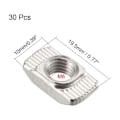 Miniatyrbilde 3 av 6: 30 stk Glide T-spormuttere halvrunde M6 M6