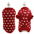 Miniatyrbillede 7 af 10: Slim Fit Pet Sweater Hjerte Pet Sweater RØD Red