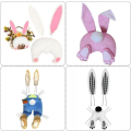 Miniatyrbilde 10 av 10: Påskeharekranssett Bunny Butt Wreath Attachment STIL 2 Style 2