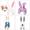 Miniatyrbillede 10 af 10: Påskeharekranssæt Bunny Butt Wreath Attachment STIL 3 Style 3