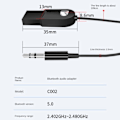 Miniatyrbillede 2 af 10: Bluetooth Aux Adapter Bluetooth Audio Receiver Bil Bluetooth