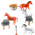Miniatyrbillede 8 af 10: Horse Circling Legetøj Elektrisk Hest Model A-RED A-RED A-red