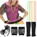 Miniatyrbild 3 av 10: Fishnet Shirt Set 80-tals set GREEN M Green M