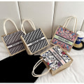 Miniatyrbilde 8 av 10: Totebag av lin Allsidig håndveske A A A
