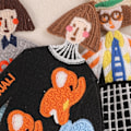 Miniatyrbilde 6 av 10: Broderilapp Brodert klut limt inn 3 3 3