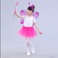 Pikkukuva 3 / 10: Lasten pukurekvisiitta Butterfly Wings setit PUNAINEN 4KPL/ SET Red 4Pcs/set-4Pcs/set