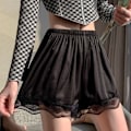 Miniatyrbillede 1 af 10: Sommertrusser til kvinder Boxershorts Flæsede SORT M black M