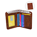 Miniatyrbillede 1 af 9: Kort pung møntpung BRUN 2 LAG 2 LAG brown 2 layers-2 layers