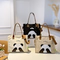 Miniatyrbild 7 av 8: Söt Panda printed axelväska Mode axelväska KHAKI Khaki
