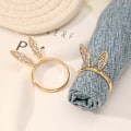 Miniatyrbillede 6 af 10: Påske Servietringe Bunny Ears Servietspænde STYLE 2 STYLE 2 Style 2