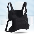 Miniatyrbillede 9 af 10: Sportsvest Taske Molle Brysttaske SORT SORT Black