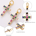 Miniatyrbillede 4 af 5: Stone Charms Charms Gyldne nøgleringe CZ Stone Dangle Charms